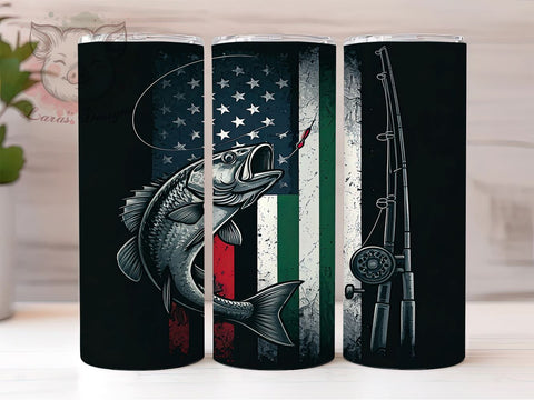 Camo Fisherman Tumbler, Fishing Sublimation Wrap, 20oz Drinkware Design, Outdoor Fishing Art, Hunting and Fishing Tumbler, Camouflage Tumbler Design, Digital Download Sublimation Lara' s Designs 