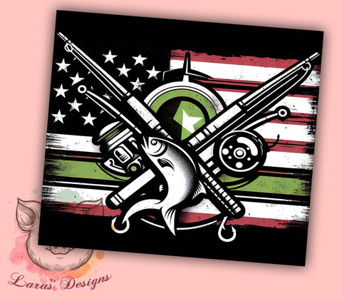 Camo Fisherman Tumbler, Fishing Sublimation Wrap, 20oz Drinkware Design, Outdoor Fishing Art, Hunting and Fishing Tumbler, Camouflage Tumbler Design, Digital Download Sublimation Lara' s Designs 