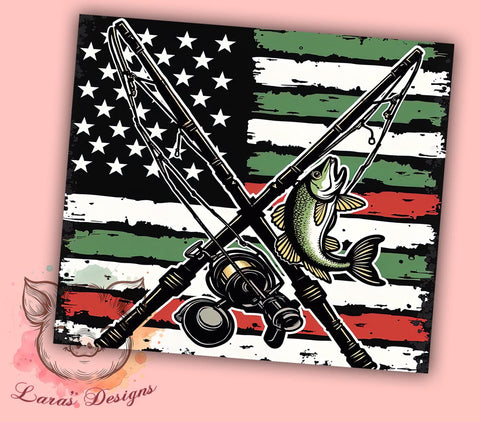 Camo Fisherman Tumbler, Fishing Sublimation Wrap, 20oz Drinkware Design, Outdoor Fishing Art, Hunting and Fishing Tumbler, Camouflage Tumbler Design, Digital Download Sublimation Lara' s Designs 