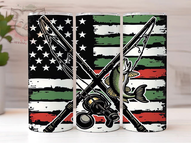 Camo Fisherman Tumbler, Fishing Sublimation Wrap, 20oz Drinkware Design, Outdoor Fishing Art, Hunting and Fishing Tumbler, Camouflage Tumbler Design, Digital Download Sublimation Lara' s Designs 