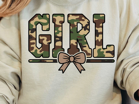 Camo Girl Coquette Design: Retro Camouflage Shirt SVG DesignDestine 