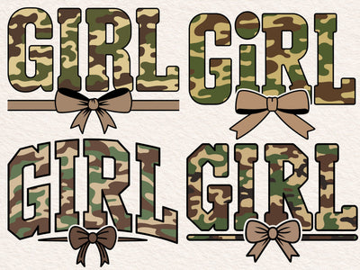 Camo Girl Coquette Design: Retro Camouflage Shirt SVG DesignDestine 