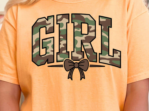 Camo Girl Coquette Design: Retro Camouflage Shirt SVG DesignDestine 