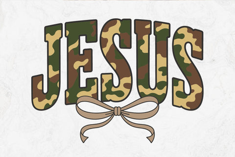 Camo Jesus Coquette Design: Christian PNG SVG, Jesus Svg, Camo Flag Jesus Svg, Pray Svg SVG DesignDestine 