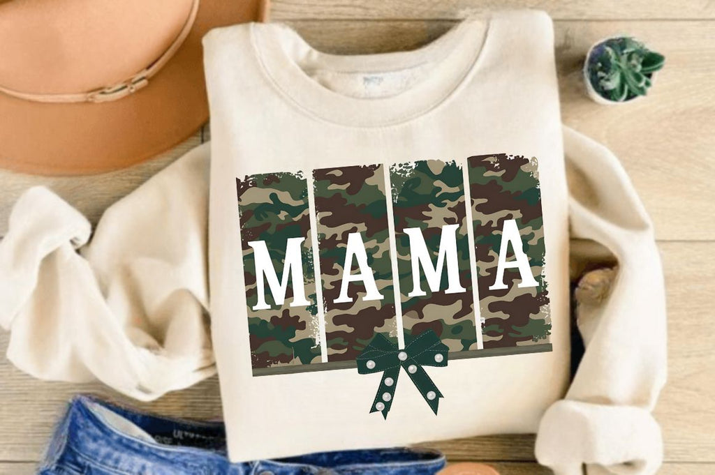 Camo Mama With Bow PNG, Mama Coquette PNG, Mama PNG, Mama Varsity PNG ...