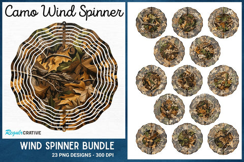 Camo Wind Spinner Sublimation Regulrcrative 