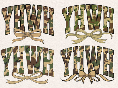 Camo YHWH Coquette Sublimation Design, Faith Based Christian PNG, Camouflage Scripture Graphic, Religious Digital Download Svg & Png SVG DesignDestine 