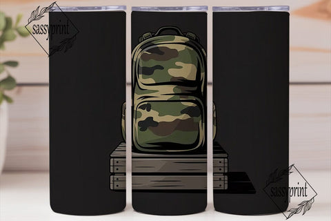 Camouflage 20oz Tumbler Wrap Sublimation sassyprint 