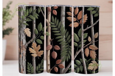 Camouflage Autumn Leaves 20oz Tumbler Sublimation PixelChick 