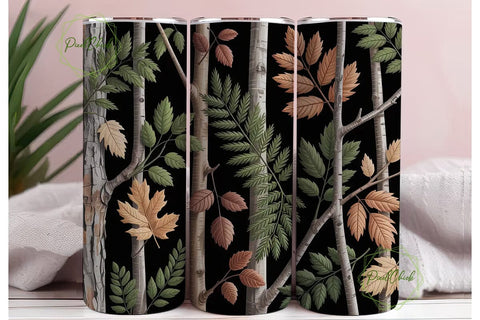 Camouflage Autumn Leaves 20oz Tumbler Sublimation PixelChick 