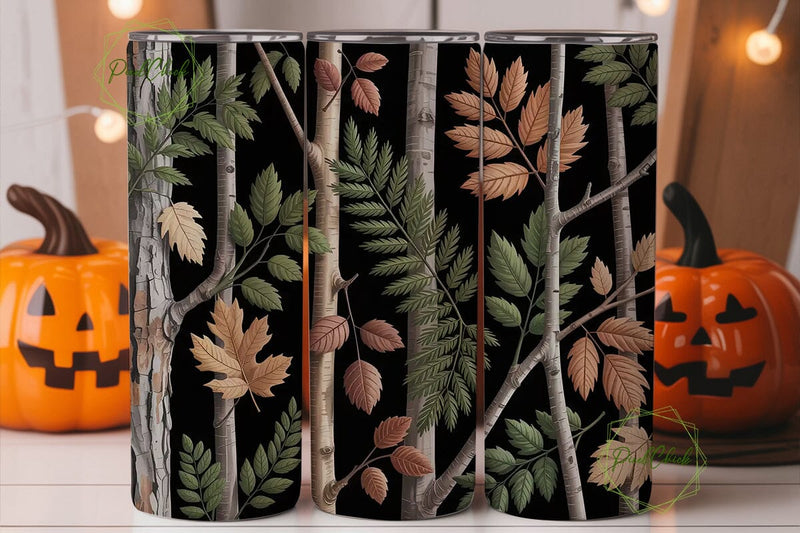 Camouflage Autumn Leaves 20oz Tumbler Sublimation PixelChick 