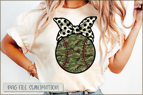 Camouflage Baseball Coquette PNG Sublimation Shetara Begum 