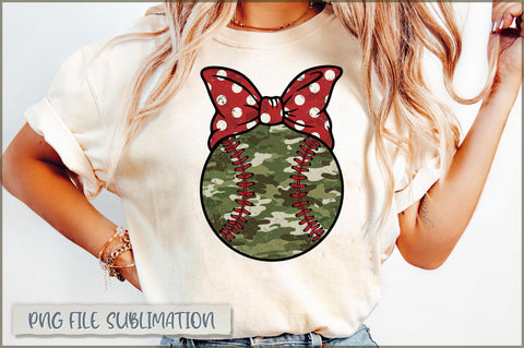 Camouflage Baseball Coquette PNG Sublimation Shetara Begum 