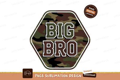 Camouflage Big Brother Sublimation Design Illustration Sublimation Designangry 
