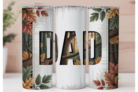 Camouflage Dad 20oz Tumbler Wrap Sublimation PixelChick 
