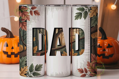 Camouflage Dad 20oz Tumbler Wrap Sublimation PixelChick 