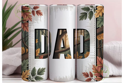 Camouflage Dad 20oz Tumbler Wrap Sublimation PixelChick 