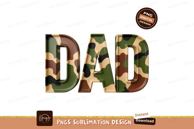 Camouflage Dad Letters Isolated Sublimation Png Sublimation Designangry 