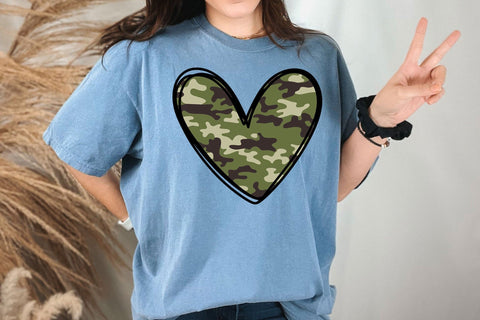 Camouflage Heart Svg, Hand Drawn Heart Svg, Valentine's Day Svg, Soldier Svg SVG DesignDestine 