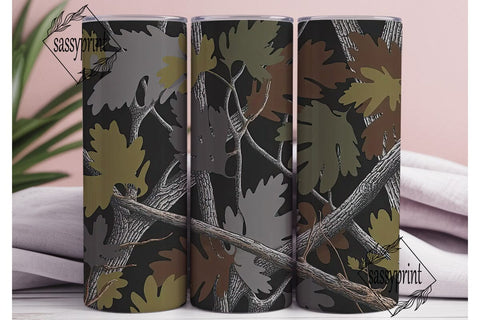 Camouflage Hunting 20oz Tumbler Wrap Sublimation sassyprint 