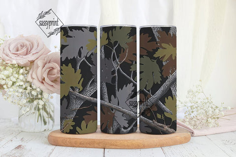 Camouflage Hunting 20oz Tumbler Wrap Sublimation sassyprint 