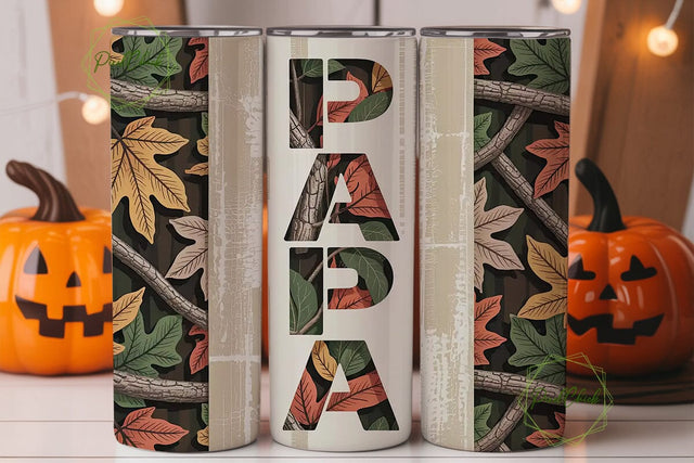 Camouflage Papa Tumbler Wrap Sublimation PixelChick 