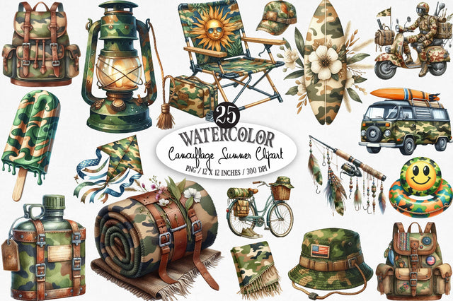Camouflage Summer Sublimation Clipart Sublimation SVGista 