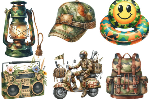 Camouflage Summer Sublimation Clipart Sublimation SVGista 