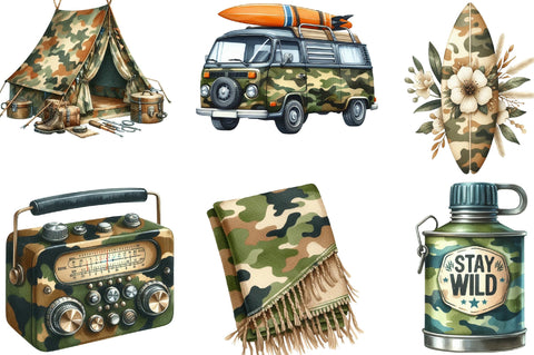 Camouflage Summer Sublimation Clipart Sublimation SVGista 