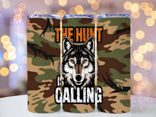 Camouflage Wolf Hunter Outdoor Tumbler, Camouflage Wolf Art, Hunting Season Gift, Wildlife Hunter Present, Wolf Hunter Tumbler, Outdoor Sports Gift, Predator Hunt Design Sublimation SvggirlplusArt 