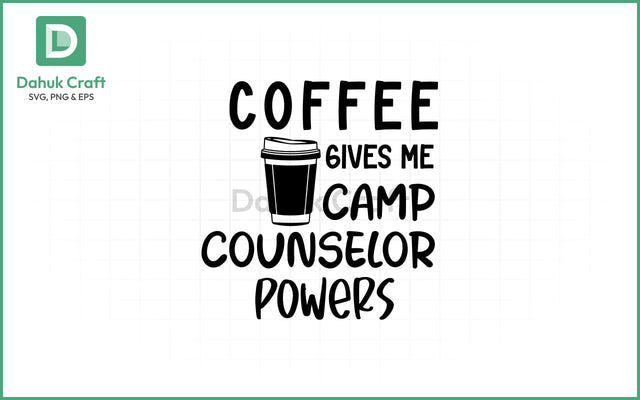 Camp Counselor Coffee SVG PNG & EPS V10 SVG dahukdesign 