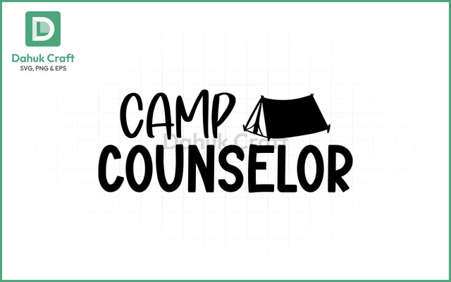 Camp Counselor SVG – Tent Icon Camp Counselor SVG PNG & EPS V15 SVG dahukdesign 