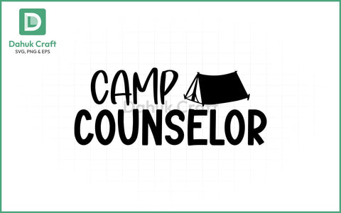 Camp Counselor SVG – Tent Icon Camp Counselor SVG PNG & EPS V15 SVG dahukdesign 