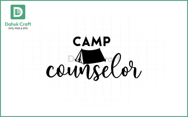 Camp Counselor SVG – Tent Icon Camp Counselor SVG PNG & EPS V16 SVG dahukdesign 
