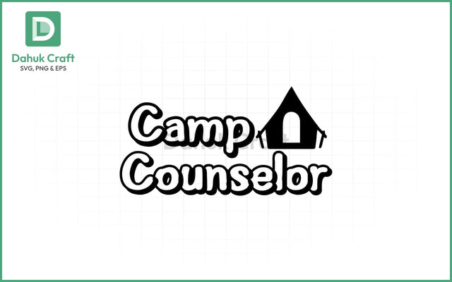Camp Counselor SVG – Tent Icon Camp Counselor SVG PNG & EPS V17 SVG dahukdesign 