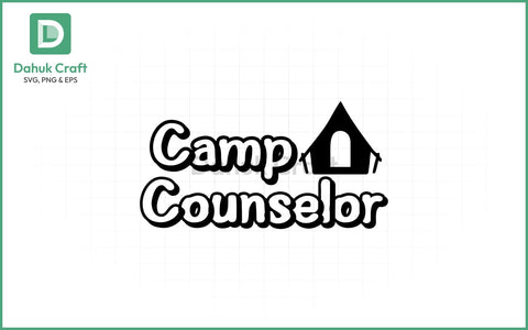Camp Counselor SVG – Tent Icon Camp Counselor SVG PNG & EPS V17 SVG dahukdesign 
