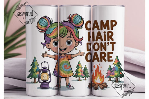Camp Hair Don't Care 20oz Tumbler Sublimation sassyprint 