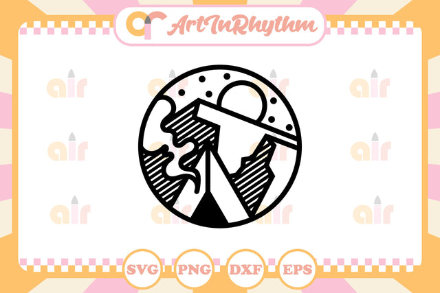 Camp Line Art Logo Svg SVG Artinrhythm shop 
