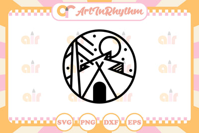 Camp Line Art Logo Svg SVG Artinrhythm shop 