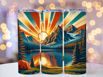 Camp More Worry Less Outdoor Adventure Tumbler, Camp More Worry Less, Outdoor Adventure Tumbler, 20oz Camping Wrap Design, Nature Lover Sublimation, RV Life Tumbler Wrap Sublimation SvggirlplusArt 