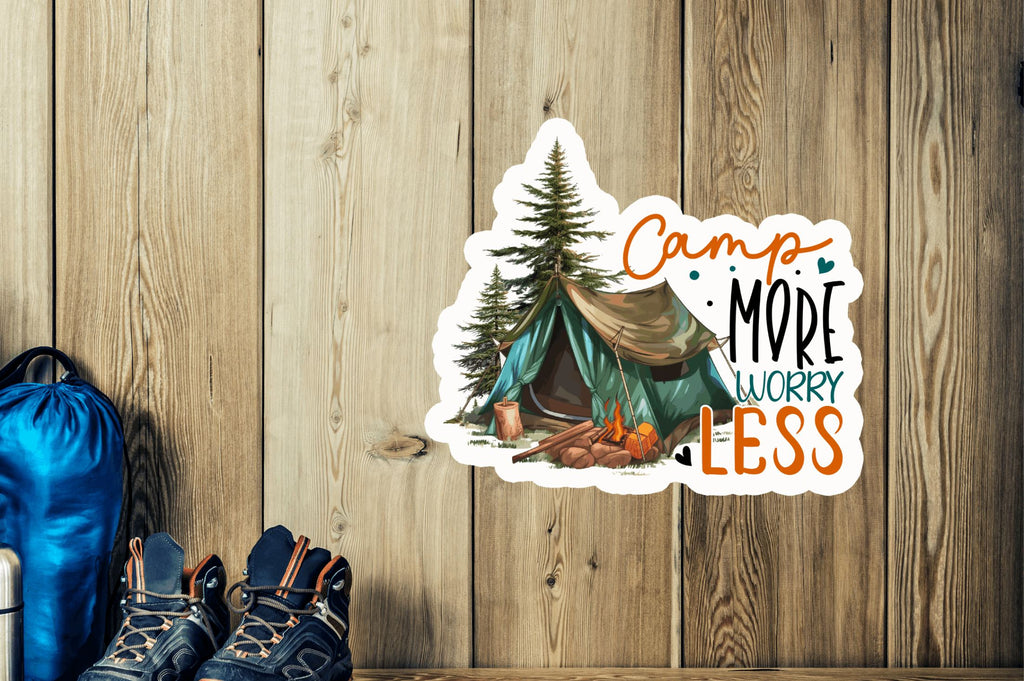 Camp more worry Sticker Design - So Fontsy