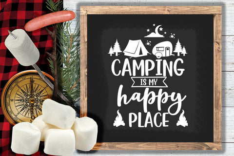 Camper My Happy Place SVG I Camping Signs for Campers SVG SVG Happy Printables Club 