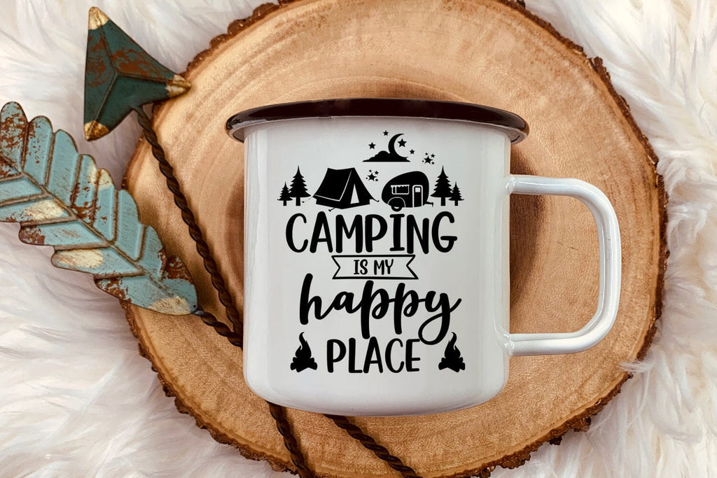 Camper My Happy Place SVG I Camping Signs for Campers SVG - So Fontsy