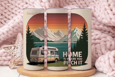 Camper Van Adventure 20oz Tumbler Sublimation DesignSVG 