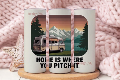 Camper Van Adventure 20oz Tumbler Sublimation DesignSVG 