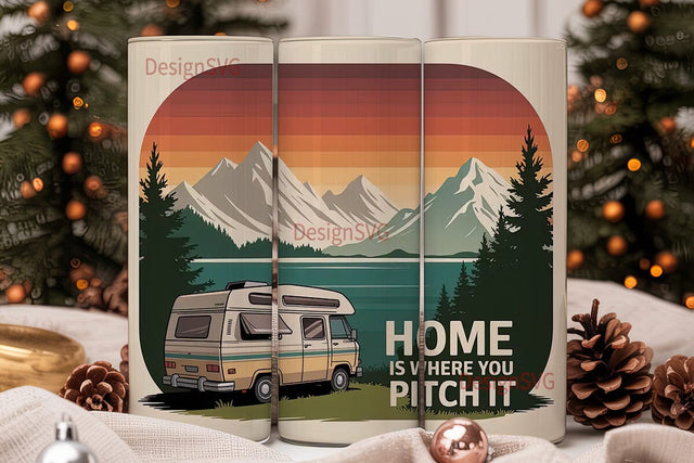 Camper Van Adventure 20oz Tumbler Sublimation DesignSVG 