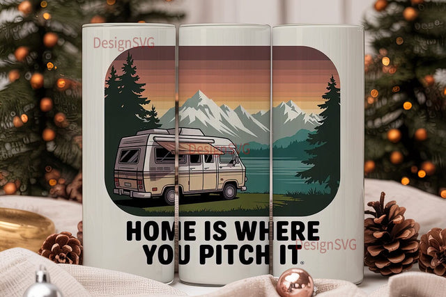 Camper Van Adventure 20oz Tumbler Sublimation DesignSVG 