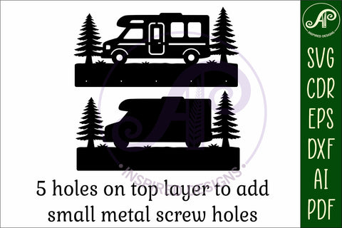 Campervan Key holder designs for wood and metal SVG APInspireddesigns 