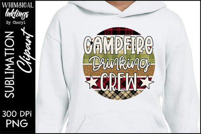 Campfire Drinking Crew Sublimation Sublimation Whimsical Inklings 