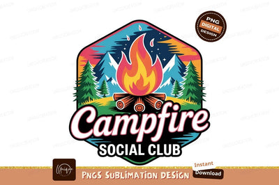 Campfire Social Club Badge Sublimation Png Sublimation Designangry 